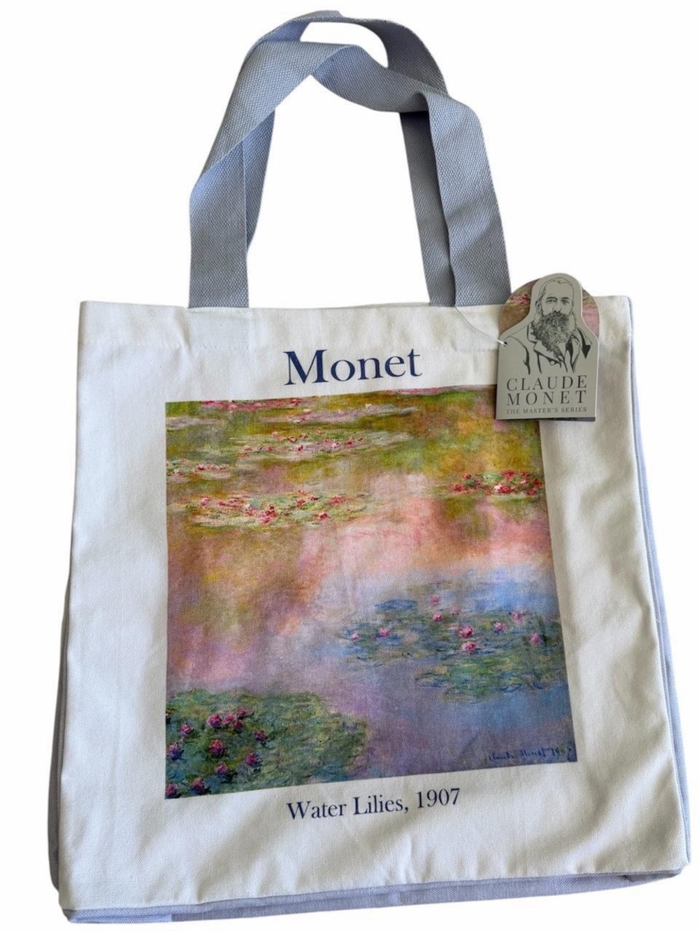 Claude Monet "Water Lilies, 1907" Canvas Tote Bag - Picture 3 of 5